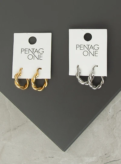 Boucles d'oreille torsadés, or ou argent