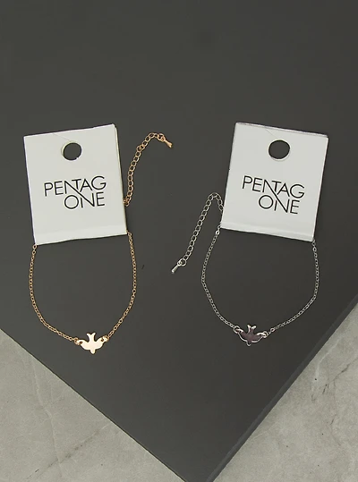 Bracelet avec colombe, or ou argent