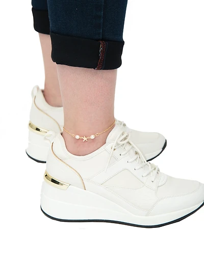 Bracelet de cheville étoile de mer