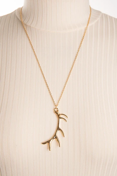 Collier chaîne bois de cerf | 2 couleurs