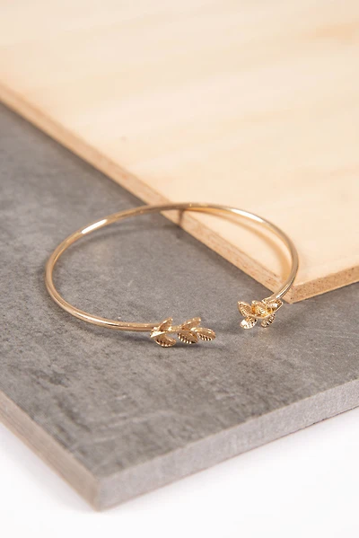 Bracelet manchette feuilles d'olivier | 2 couleurs