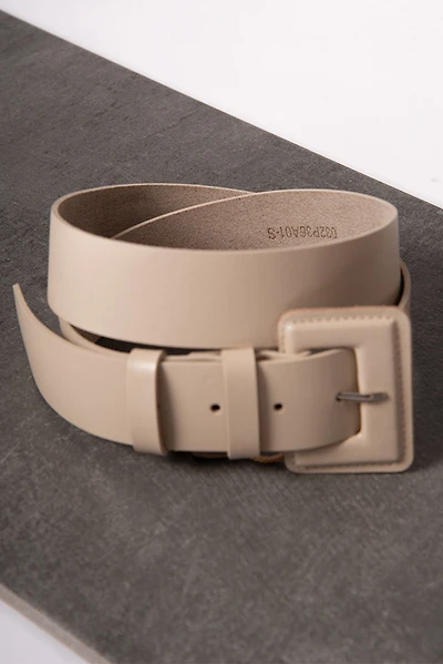 Ceinture en cuir boucle rectangle