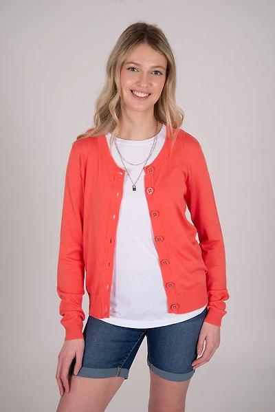 Cardigan court coloré