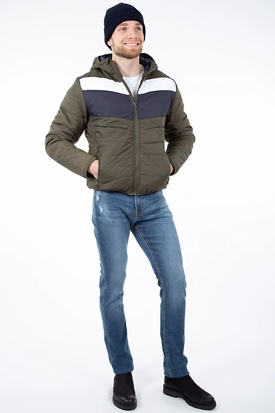 Manteau matelassé chevron mi-saison | Blend