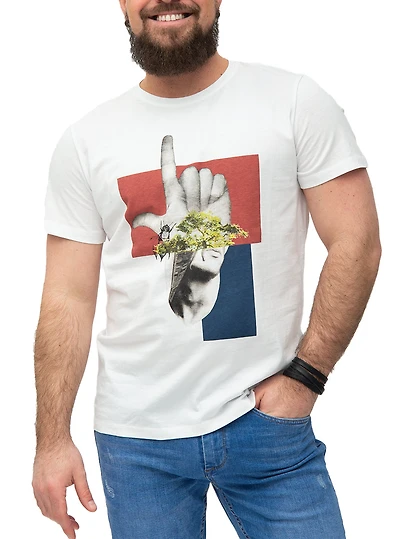 T-shirt coton imprimé graphique | Blend