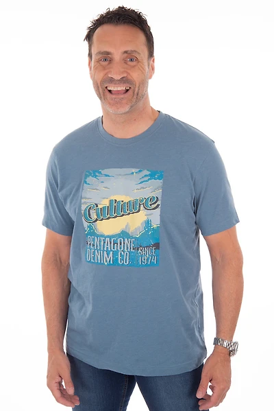 T-shirt imprimé paysage désertique