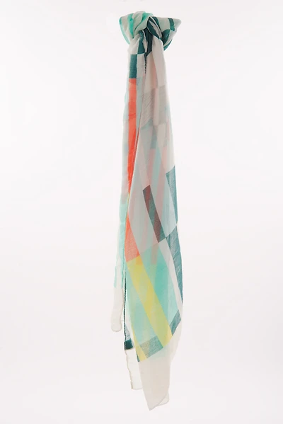Foulard imprimé rectangles colorés