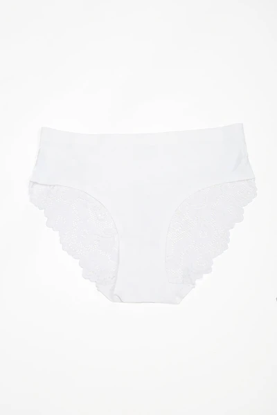 Culotte bikini taille haute dentelle | 2 couleurs