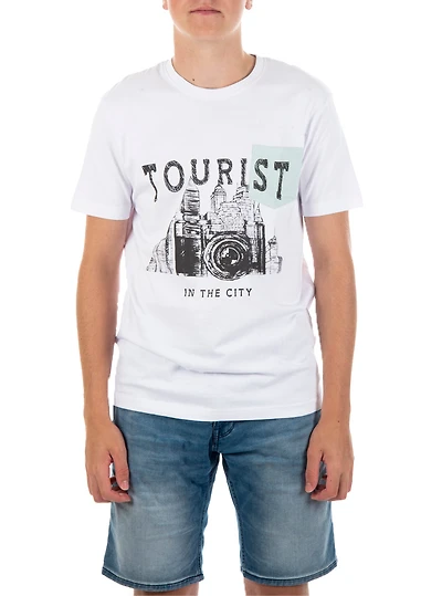 T-shirt graphique à poche