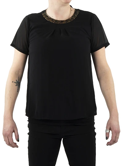 Blouse Pentagone à manches courtes