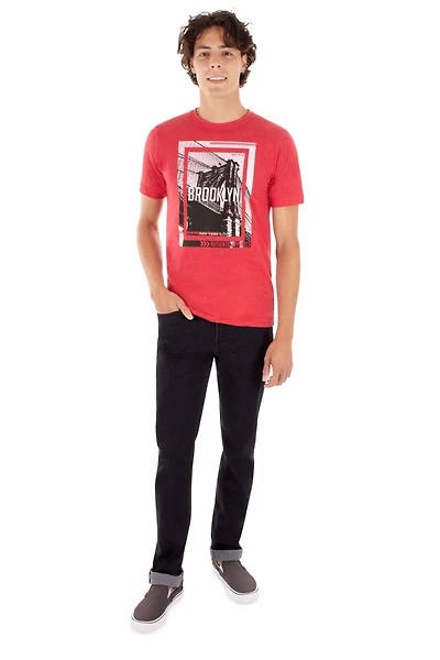 Jean étroit taille régulière polyester REPREVE I 3 couleurs