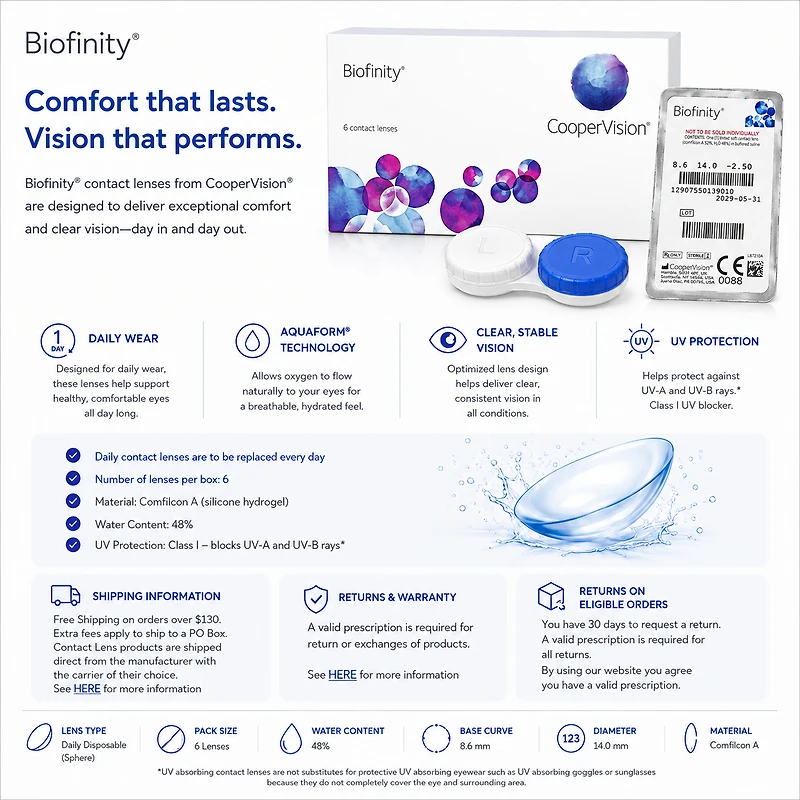 Biofinity® 6 Pk