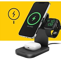 Wireless 15W Charging Station with MagSafe Black