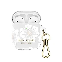 Protective Case Hollyhock Floral for AirPods 2/1