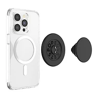 PopGrip For MagSafe Round with Adapter Ring Black