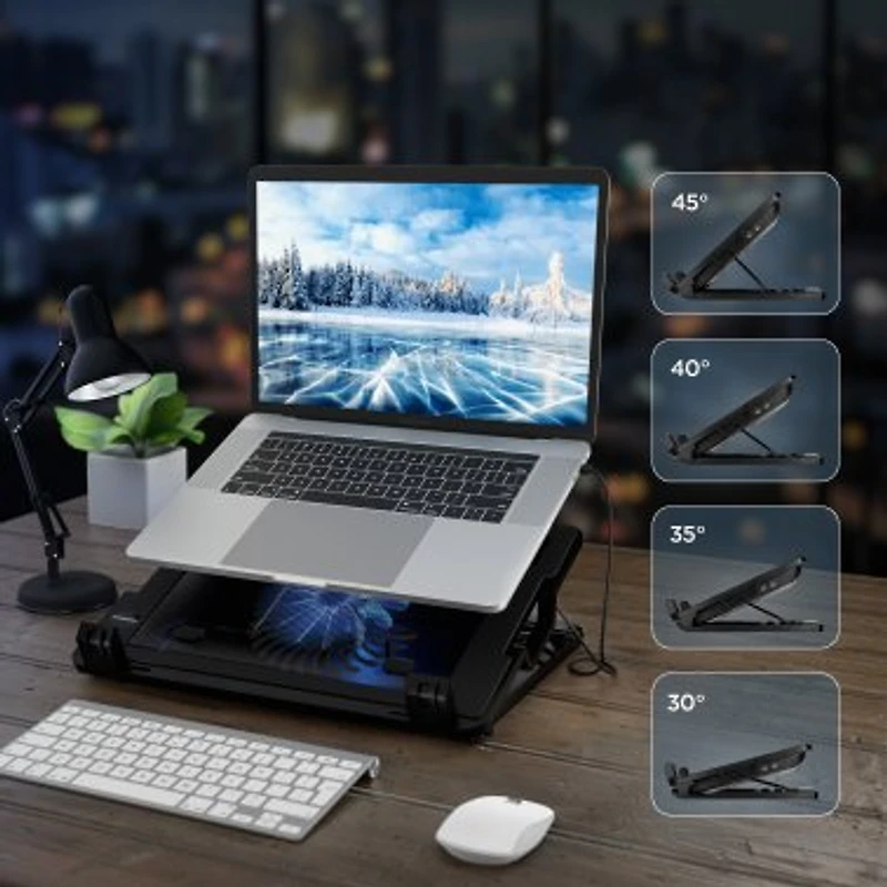 HyperGear UpRite Air Portable Laptop Cooling Stand - Black