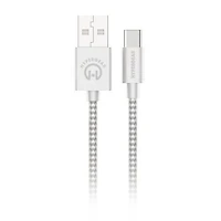 HyperGear 4 ft. 120cm USB-A to USB-C Braided Charge and Sync Cable - White