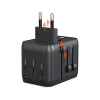 HyperGear 15W WorldCharge Universal Travel Adapter with USB-C