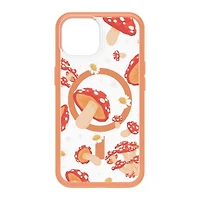 iPhone 15/14/13 Otterbox Symmetry w/ MagSafe Clear Series Case - Orange - Fungi