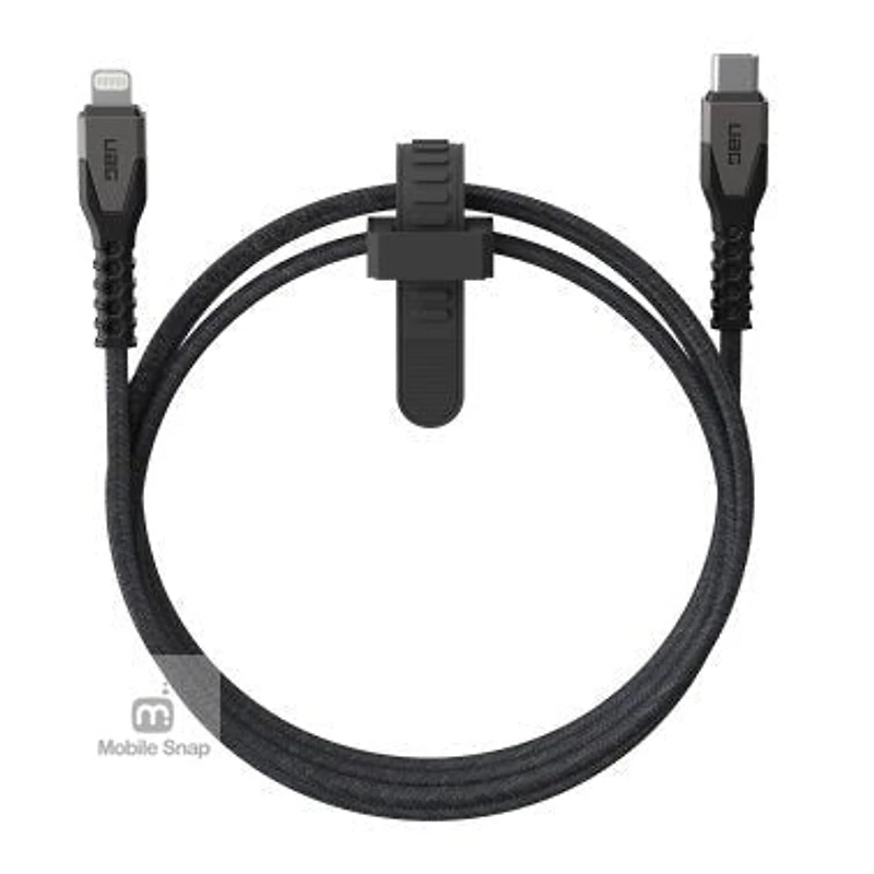 UAG 5 ft. 150cm USB-C to Lightning Kevlar Rugged Charge and Sync Cable - Black