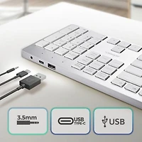 Adesso Multi-OS Scissor switch Desktop keyboard - White