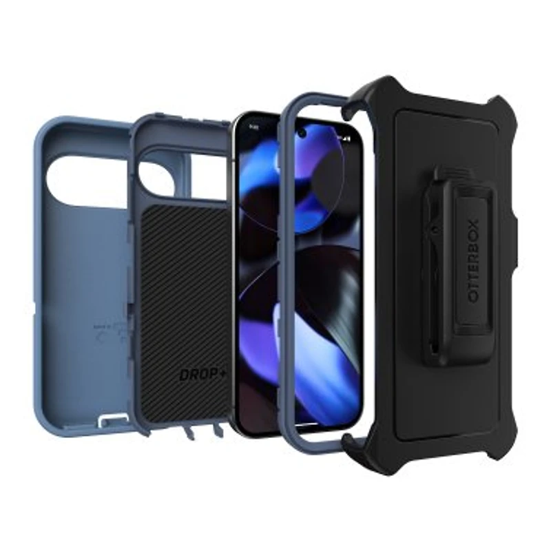Coque Otterbox Defender Series pour Google Pixel 9/9 Pro - Bleu - Bleu jean 