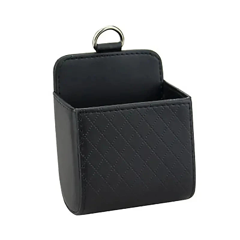 Car Phone Holder Mount Air Vent Hanging Storage Box Mobile Bag PU Leather Glasses Organizer Support Accessories