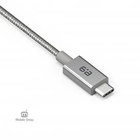 PureGear Space Grey (300cm) Lightning to USB-C Braided Charge and Sync Cable