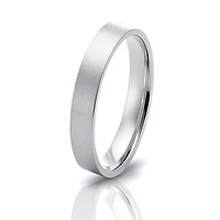 3MM Brushed White Gold Ring