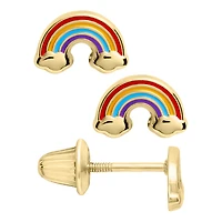 Colorful Rainbow Kids Stud Earrings