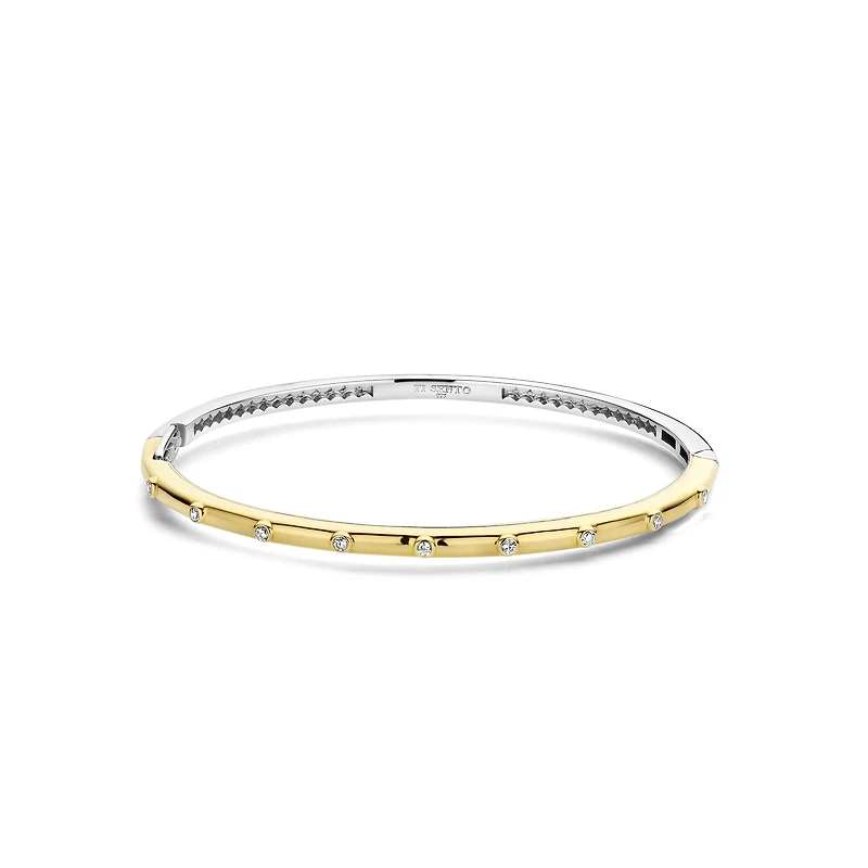 Spots Golden Bangle Bracelet