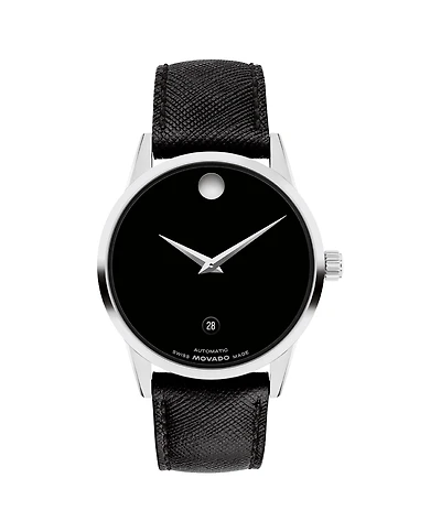 Museum Black Leather 40MM Watch