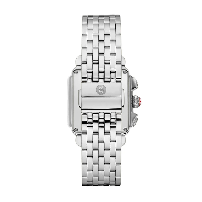 Deco Diamond High Shine Steel 35MM Chrono Watch