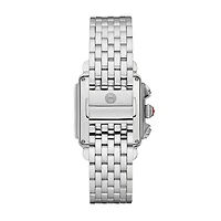 Deco Diamond High Shine Steel 35MM Chrono Watch