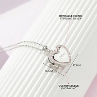 Pink Border Heart Kids Locket Necklace