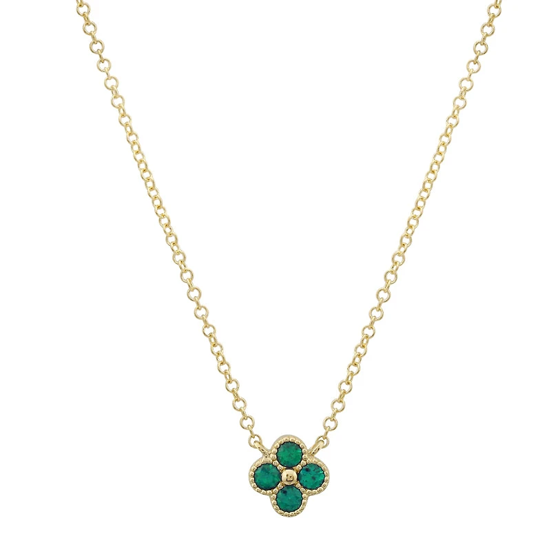 Clover Emerald Necklace