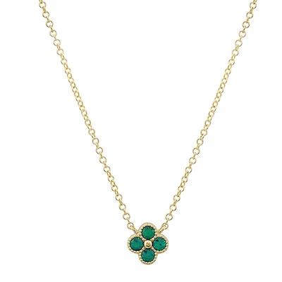 Clover Emerald Necklace