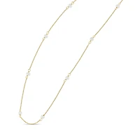 Kids Pearl Stations Gold Necklace