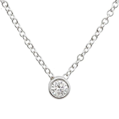 .08CT Bezel Set Diamond Necklace