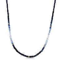 Gradient Blue Sapphire Natural Gemstones Necklace