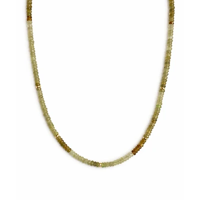Natural Green Garnet Gemstones Necklace