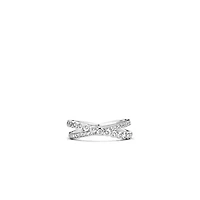 Crossed Zirconias Ring