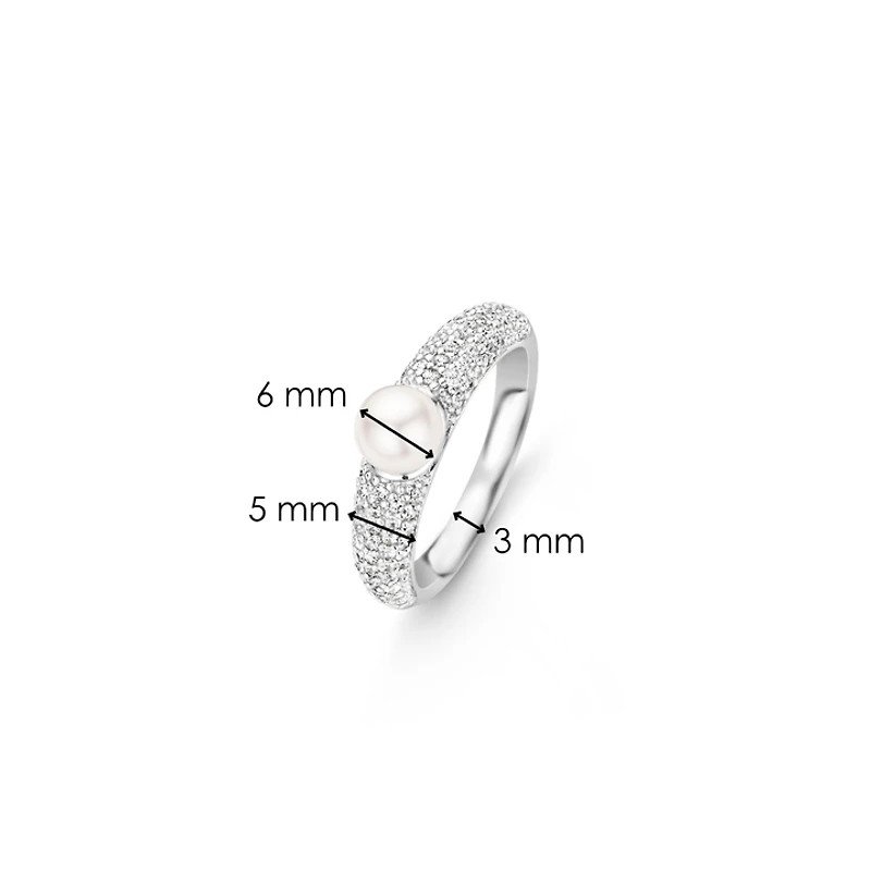 Pave Pearl Ring