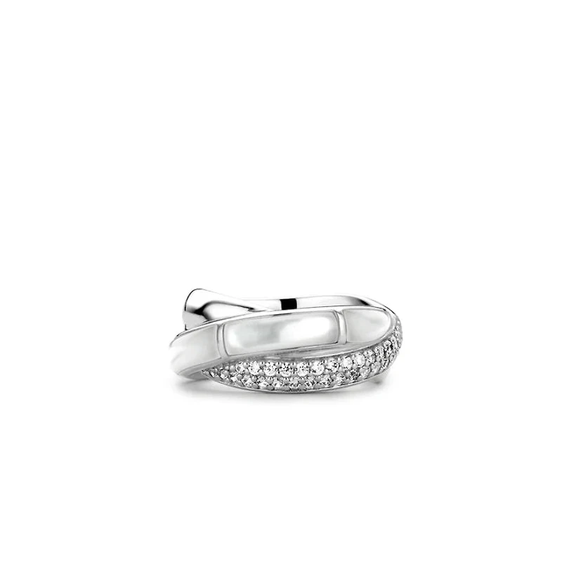 Twisted Mother Pearl Ring