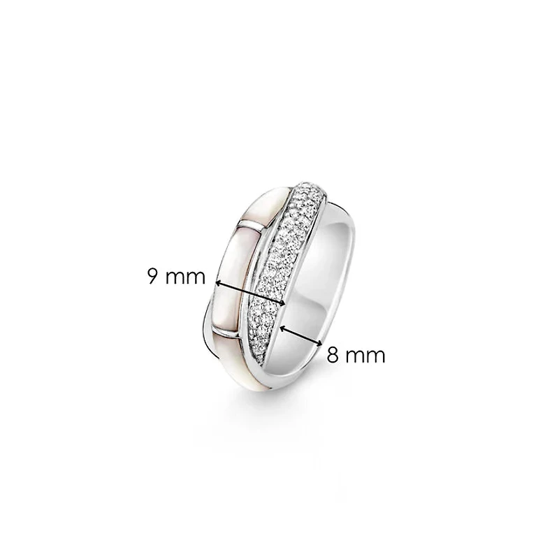Twisted Mother Pearl Ring