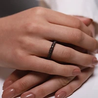 Pave All Night Brown Ring