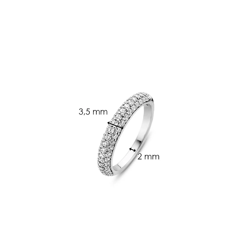 Pave All Night Silver Ring
