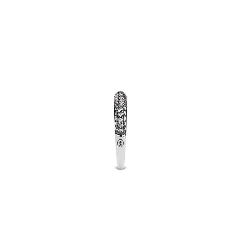 Pave All Night Silver Dipped Ring