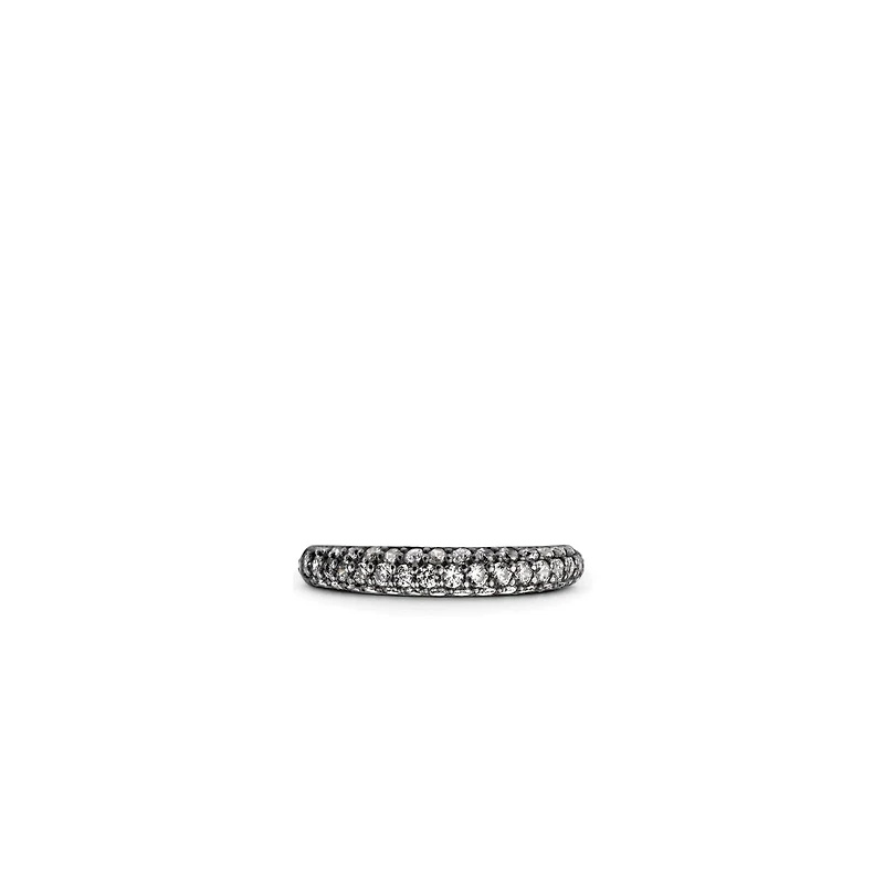 Pave All Night Silver Dipped Ring