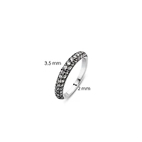 Pave All Night Silver Dipped Ring